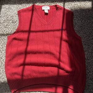Vintage Eddie Bauer Sweater Vest Mens M Gray Wool Blend Sport Shop USA 90s